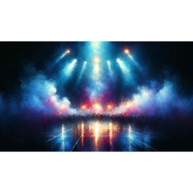 Resim Venspor Renkli Sahne Işıkları Arkaplan - 200x150cm Fon Duvar Örtüsü 