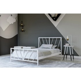 Resim Metalia Gm 228 Gözde Beyaz Tek Kişilik Karyola 90X190 