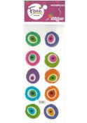 Resim Face Sticker Nazar Boncuğu 2,5 Cm 10'lu 1 Pak 