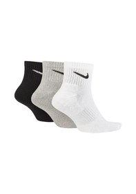 Resim Nike Everyday Cotton Cushioned Erkek Beyaz Siyah Gri 3lü Çorap Siyah - Beyaz - Gri 