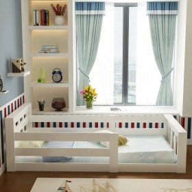 Resim Evbingo İdeal Montessori Karyola Beyaz U6 - 90 x 190 Yatak Uyumlu - Genç - Çocuk Karyolası 