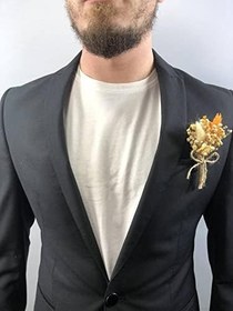 Resim Turuncu Otlu Damat Yaka Çiçeği 10 Adet 
