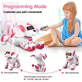 Resim Uzaktan Kumandalı Robot Köpek Oyuncak - Kızılötesi Kontrollü, Takip Eder & Şarkı Söyler/Dans Eder, Akıllı Programlama, Aile ve Arkadaşlar İçin Mükemmel Noel ve Doğum Günü Hediyesi 