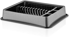 Resim Karbon Metal Desenli Altı Özel Tepsili Metalize Bulaşıklık Tabaklık Kaşıklık 50x42cm Bulaşık Sepeti 