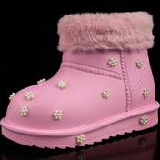 Resim amazoondesing İnci detaylı sweet pembe kürklü yağmur botu su gecirmez 