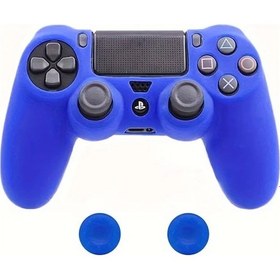 Resim Willowhaven Sony Ps4 Slim Pro Dualshock 4 Mavi Silikon Kılıf Ve 2 Joystick Başlığı 