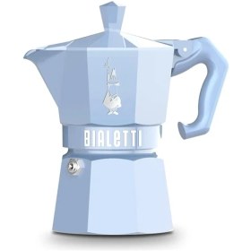 Resim - Exclusive: 3 Cups Ocak Üstü Espresso Pişirici - 130ML - Mavi Renk - Alüminyum Gövde - Patentli Güv 