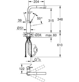 Resim Grohe Spiralli Eviye Bataryası Essence Br. Warm Sunset - 30270Dl0 