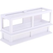 Resim 1/12 Dollhouse Minyatür Mobilya Ahşap Ekran Dolap Mağazası Sahneleri Model 
