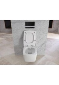 Resim VitrA Metropole Asma Klozet 7672b003-1687 Rim-ex - Gizli Montajlı - 56 Cm - Taharet Borulu - Entegre Musluklu - Taharet Borusu Girişi Sıva Altı Uygula 