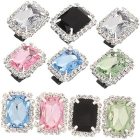 Resim SHERCHPRY 20 Adet Mücevher Ayakkabı Tokası Ayakkabı Çekicilik Gelin Ayakkabı Tokası Ayakkabı Dekorasyonu Takılar Kristal Ayakkabı Tokaları Mücevher Ayakkabı Tokası Spor Ayakkabı Ayakkabı 