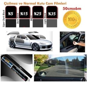 Resim Cam Filmi Kutu Bir Arabalık 50Cmx6M Çizilmez Light Black 