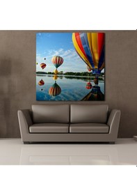 Resim Rengarenk Balonları Kanvas Tablo 200x200cm 
