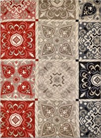 Resim Adaş 6 Metrekare Biyeli Halı Örtüsü, Halı Koruyucu Kırmızı-Siyah 