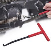 Resim Motosiklet freni için T-Handle Yay saç tokası - Kilit ve Egzoz Borusu Yayları Kolayca Çıkarılabilir, Dayanıklı Metal Yapı, Kırmızı ve Siyah, Alet Gerektirmeyen İşletim, Güvenli Kilitleme Mekanizması, Motosiklet Bakım Aksesuarı | Şık Kırmızı Detaylar 