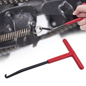 Resim Motosiklet freni için T-Handle Yay saç tokası - Kilit ve Egzoz Borusu Yayları Kolayca Çıkarılabilir, Dayanıklı Metal Yapı, Kırmızı ve Siyah, Alet Gerektirmeyen İşletim, Güvenli Kilitleme Mekanizması, Motosiklet Bakım Aksesuarı | Şık Kırmızı Detaylar 