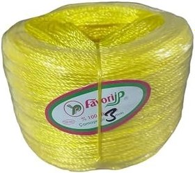 Resim Favori İp Halat FH03 PP Naylon Burgulu Örgü Çamaşır İpi - Sarı - 100 Metre - 1 Adet 