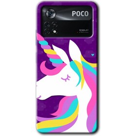 Resim Bera Aksesuar Poco X4 Pro Kılıf Hd Desen Baskılı Arka Kapak - Unicorn Sleep 