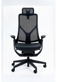 Resim Ofisbazaar Sky Ergonomik Yönetici Koltuğu Ayarlanabilir Başlıklı, Konforlu Ofis Koltuğu Siyah Siyah 