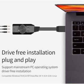 Resim Plus Px-gs3 Plextone Gs3 Mark Iı Sanal Gaming 7.1 Kanal Usb Ses Kartı, Gaming Ses Kartı Pubg Ve Lol Ses Efektleri Dahil, Mikrofon Ve 3.5mm Çift Kulaklık Ses Jakı Ses Kartı Dönüştürücü 