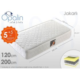 Resim Uzunbebe 120X200 Tek Kişilik Opalin Jakarlı Ortopedik Yaylı Yatak 