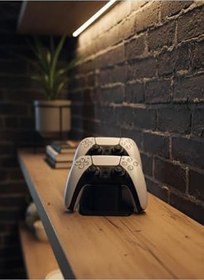 Resim İkili Gamepad Tutucu Siyah 7x18 cm Masa ve Raf Düzeni, Ürün Kodu: TEK-9F195FBCC3F555F25-CAN 