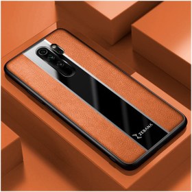 Resim Dara Aksesuar Xiaomi Redmi Note 8 Pro Uyumlu Kılıf Zebana Premium Deri Kılıf Kahverengi 