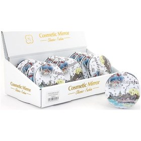 Resim Taşlı İstanbul Tasarımı El Aynası Kalın Model 4 - 9037874140724rx8 