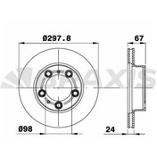 Resim ON FREN DISK AYNASI HAVALI BOXSTER 986 2.5 / 2.7 09 / 96 12 / 04 