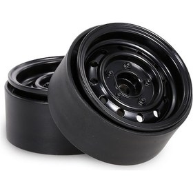 Resim Tenfowee 1/10 Rc Tırmanıcı Araçları İçin 1.9 İnç Metal Kilitli Jant, 12 Delikli, Trx4 Scx10 Rc4wd Uyumlu, Siyah, 2 Adet 