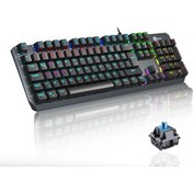 Resim GK301 USB Kablolu RGB LED Aydınlatmalı Gri Gaming Klavye Lecoo