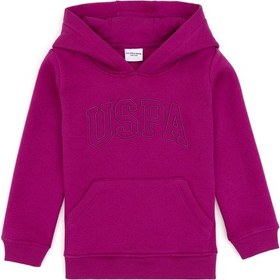 Resim U.S. Polo Assn. Kız Çocuk Fuşya Kapüşonlu Şardonlu Basic Sweatshirt 50314311-VR023 