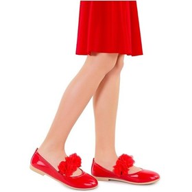 Resim Kiko Kids Rugan Kız Çocuk Babet Ayakkabı Arç 02 Kırmızı 