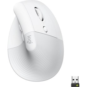 Resim Logitech Lift Sessiz Kablosuz Ergonomik Dikey Mouse - Beyaz 