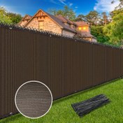 Resim Dayanıklı mahremiyet koruma çiti - 152.4 cm x 15.24 metre, bahçeler, teraslar ve arka bahçeler için uygun, fermuarlı bağcıklarla - Noel ve Yeni Yıl hediyesi için ideal 