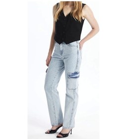Resim Kargo Cep Kar Yıkama Jeans Pantolon Mavi 
