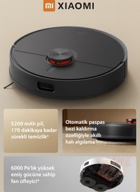 Resim Xiaomi 6000PA Yüksek Çekim Gücü Akıllı Robot Süpürge Halı Tanıma ve Mop Kaldırma, S20PLUS +Tiftik Makinesi 