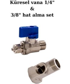 Resim Su Arıtma Cihazı Küresel Vana Ve 3/8 Hat Alma Aparatı 