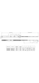 Resim En 35 mm Frenli Teleskopik Bilyalı Çekmece Rayı - 35 cm (1 Takım) 