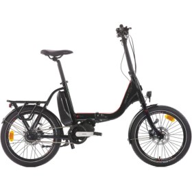 Resim Carraro E-Flexi - 20 Jant Elektrikli Katlanır Bisiklet - Mat Siyah / Kırmızı Gri 