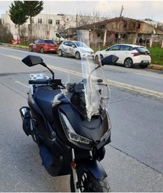 Resim Motocam Skyjet Rivero 125 Ön Cam 2024-2026 Model 57cm Şeffaf Renkli 4mm Sportif 