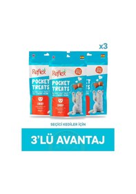 Resim Reflex Pocket Treats Seçiçi Kediler İçin Kedi Ödül Maması 3lü Fırsat 3x60gr 