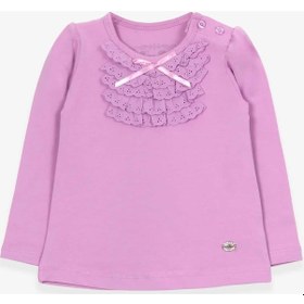 Resim Breeze Kız Bebek Uzun Kollu Tişört Güpürlü Fiyonklu 6 Ay-2 Yaş, E (541472897) Çok Renkli 
