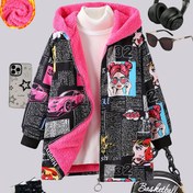 Resim Tek parça olarak satılır, kazak dahil değildir. Kızlar için Plus Beden 110-170 Sonbahar/Kış Günlük Serin Leopar Baskılı Pop Art Polar Astarlı Dar Kesim Uzun Fermuarlı Kapüşonlu Ceket 