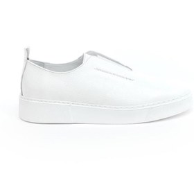 Resim Derinet Hakiki Deri Lastik Bağcıklı Erkek Sneaker 