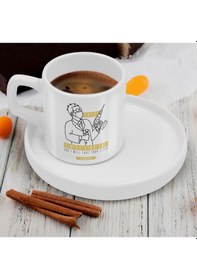 Resim Bk Gift Kişiye Özel Sunum Tabaklı Diş Hekimi Tasarımlı Kahve Fincanı-3, Sevgiliye Hediye, Arkadaşa Hediye, Diş Hekimi Hediye Kobitmeyen137782 Bk Gift 