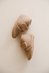 Resim Minik Adımlar Bebek Patik, Unisex Bebek Panduf,Cırt cırtlı bebek patik,Bebek Ayakkabısı 