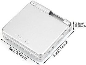 Resim Nintendo Game Boy Advance GBa SP Koruyucu ABS Kasa Kapağı Tamir Parçaları Kiti ile Uyumlu(Silver) 