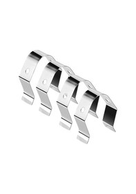 Resim 4 Adet Tek Delikli Isıtma Prob Tutucu, 304 Paslanmaz Çelik, Mutfak Bbq Isı Ölçer İçin Sabitleyici Klip 