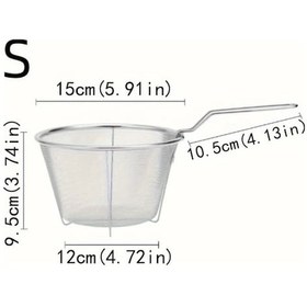 Resim Oldfriend Katlanır Paslanmaz Çelik Süzgeç - Küçük Boy Mutfak Süzdürme Filtreleme Aracı 